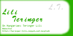 lili teringer business card